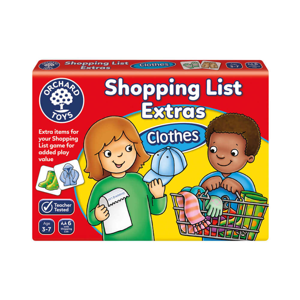 Orchard Toys Shopping List Game Extras Clothing Booster Pack